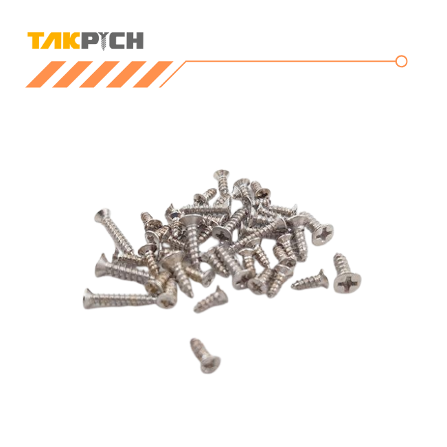 پیچ آنتیک ریز سرتخت چهارسو سفید 12*2.5