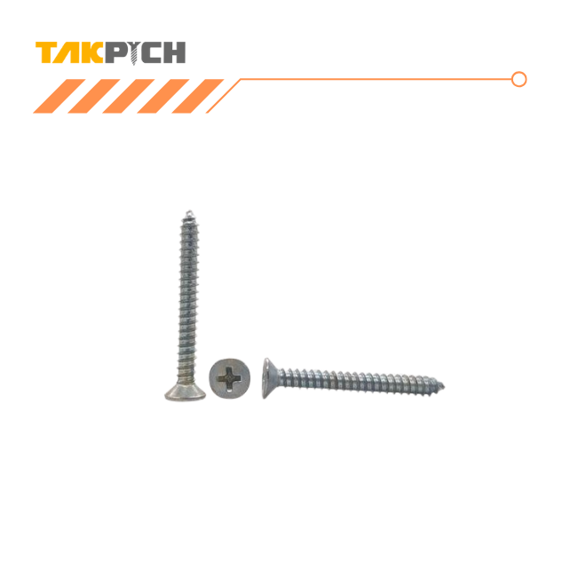 پیچ خودکار سرتخت چهارسو 1/2*4 (13*2.9)
