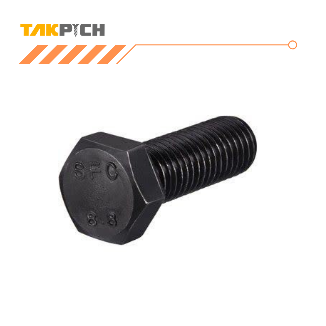 پیچ شش گوش خشکه گرید8.8 تمام رزوه 40*10